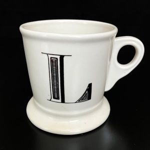 Anthropologie L Monogram Initial Mug